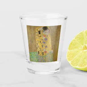 Die Liebenden, umarmt beim Küssen von Gustav Klimt Schnapsglas