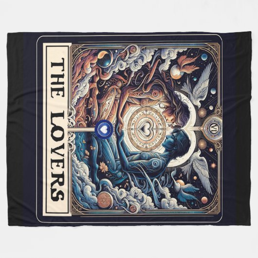 DIE LIEBER Tarot Celestial Man & Woman Seeleute Fleecedecke (Vorderseite (Horizontal))