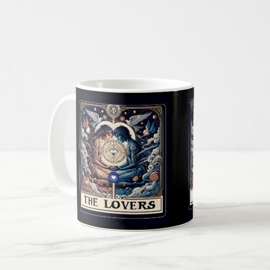 DIE LIEBER Tarot Celestial Man & Woman Seeleute Kaffeetasse (Vorderseite Links)