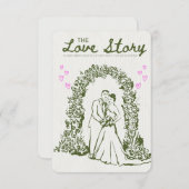 💍die Liebesgeschichte Einladung (Vorne/Hinten)