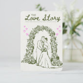 💍die Liebesgeschichte Einladung (Stehend Vorderseite)