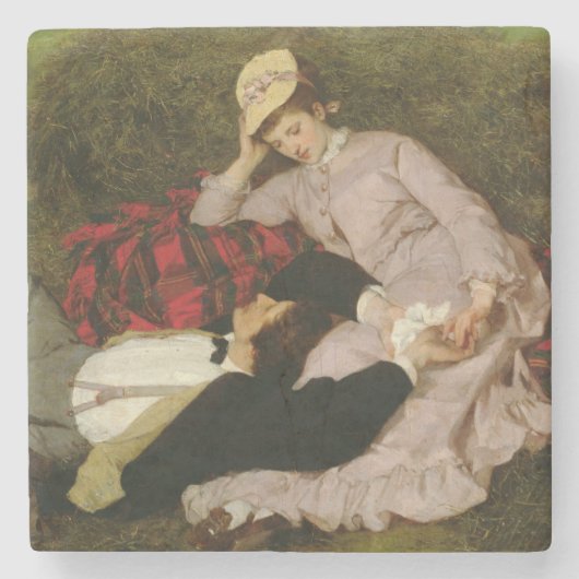 Die Liebhaber, 1870 Steinuntersetzer (Vorderseite)