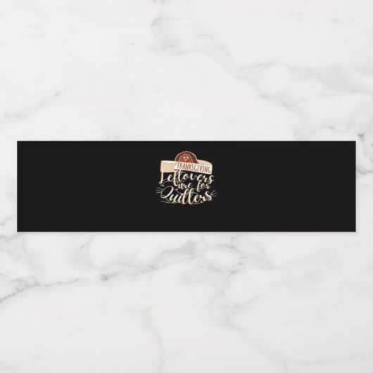 Die Liebhaber der Ruhe, der sonnige Erntedank Wasserflaschenetikett (Einzelnes Label)