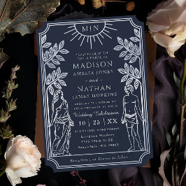 Die Liebhaber der Silberkarten-Tarot Hochzeit Einl Einladung