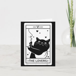 Die Liebhaber-Katze Humor Tarotkarte Halloween Sch Karte