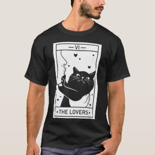 Die Liebhaber-Katze Humor Tarotkarte Halloween Sch T-Shirt