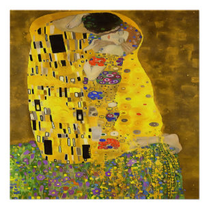 Die Liebhaber küssen Kunstharz akryllische Malerei Poster