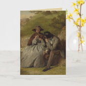 Die Liebhaber Vintage-Kunst Karte (Gelbe Blume)