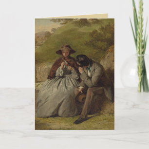Die Liebhaber Vintage-Kunst Karte