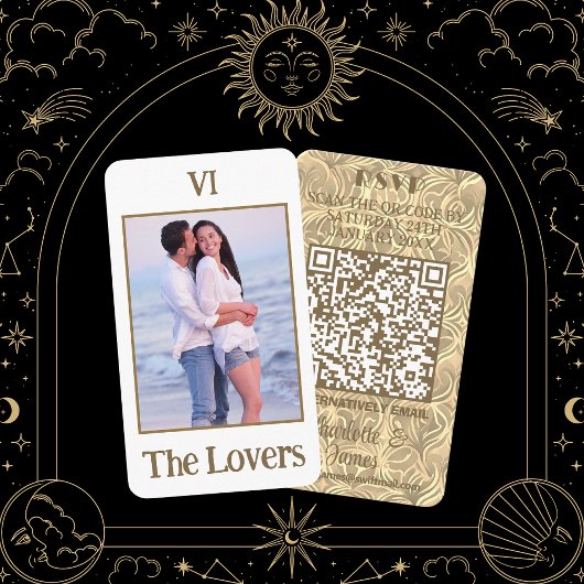 Die Lieblings-Foto-Tarot-Karte | Gold QR Code UAWG Begleitkarte