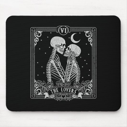 Die Lieblings-Tarot-Karte Skeleton Valentines Hall Mousepad (Vorne)