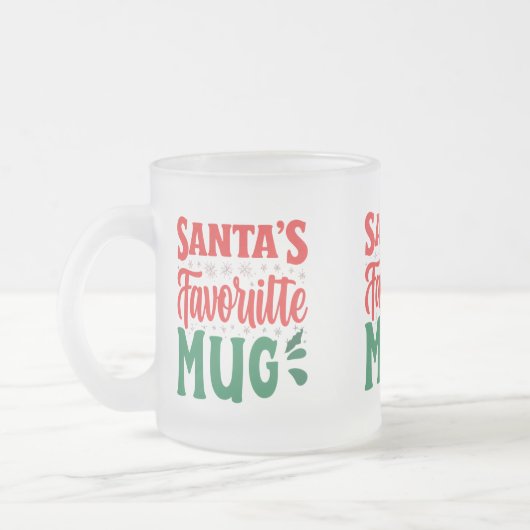 Die Lieblings-Tasse des Weihnachtsmannes - Mattier Mattglastasse (Links)