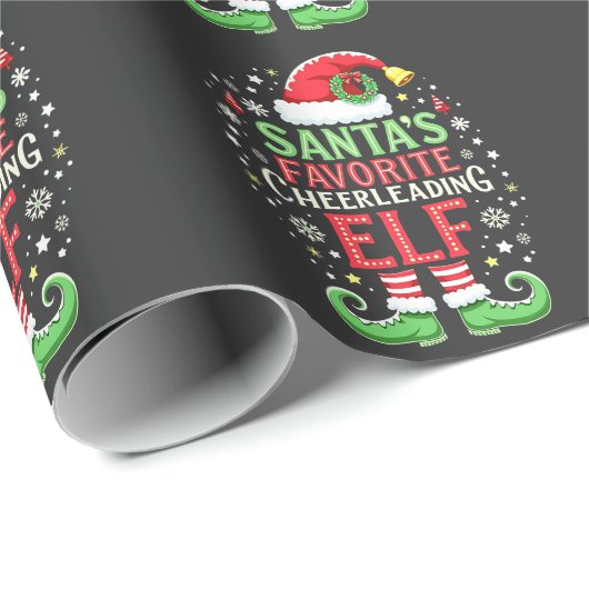 Die Lieblingselfenfamilie des Weihnachtsmanns pass Geschenkpapier (Rolleneckpunkt)