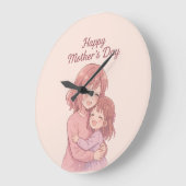 Die Lieblingsfarbenkarte der Mama Große Wanduhr (Winkel)