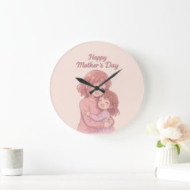 Die Lieblingsfarbenkarte der Mama Große Wanduhr