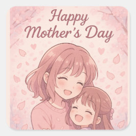 Die Lieblingsfarbenkarte der Mama Quadratischer Aufkleber