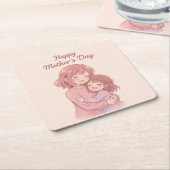 Die Lieblingsfarbenkarte der Mama Rechteckiger Pappuntersetzer (angewinkelt)