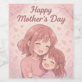 Die Lieblingsfarbenkarte der Mama Weinetikett (Einzelnes Label)