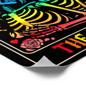 Die Lieblingskarte Goth Kissing Lesbian Skeleto Poster (Ecke)