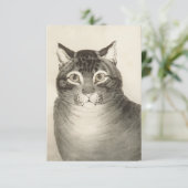 Die Lieblingskatze Dankeskarte (Stehend Vorderseite)