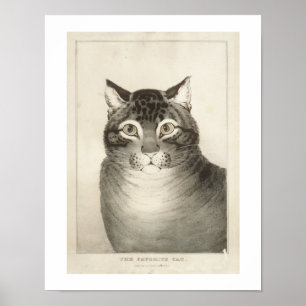 Die Lieblingskatze Vintage-Druck Poster