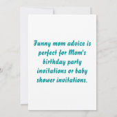 Die LieblingsRedewendungen der Mama auf Geschenken Einladung (Rückseite)