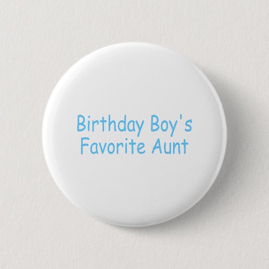 Die Lieblingstante des Geburtstags-Jungen Button (Vorderseite)