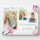 Die liebste Großmutter Rosa Magnolia 3 Foto Fotoplatte (Vorderseite)