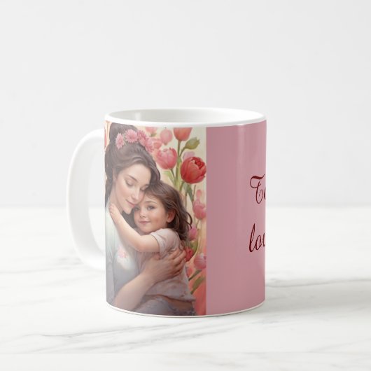 Die liebste Mama - Mutter und Tochter Kaffeetasse (Vorderseite Links)