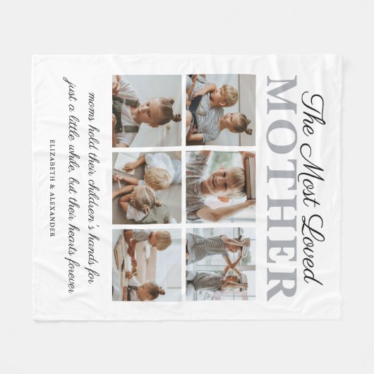 Die liebste Mutter Foto Fleece Blanket (Vorderseite (Horizontal))
