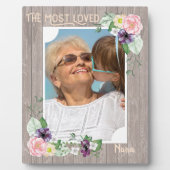 Die liebste Nana - Rustikales Foto Fotoplatte (Vorderseite)