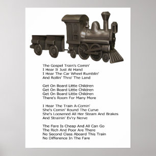 DIE LIED-TEXTE DES EVANGELIUM-TRAIN-POSTER-WITH POSTER