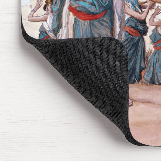 "Die Lieder der Freude", jüdisches Kunstgeschenk Mousepad (Ecke)