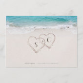 Die Liegestühle am Sandstrand Begleitkarte (Rückseite)