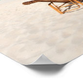 Die Liegestühle am Strand Poster (Ecke)