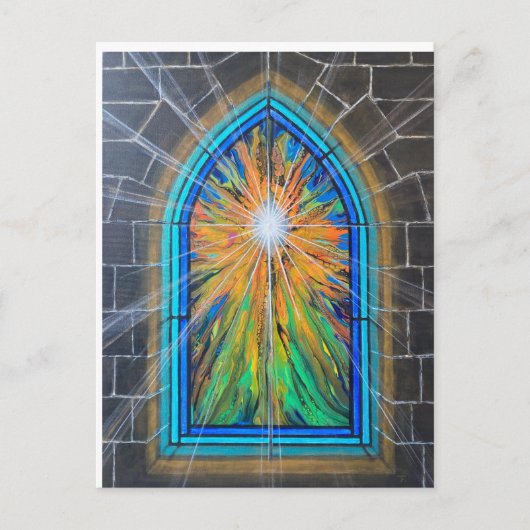 Die Light 3 Kirchenbuntglas Postkarte (Vorderseite)