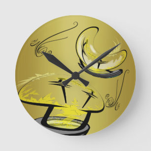 Die Light Cap Zaps Runde Wanduhr
