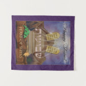 Die LIght of Shavuot Painting on Wandteppich (Vorderseite (Horizontal))