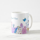 Die lila Blütenblüte im Sommer Kaffeetasse (VorderseiteRechts)