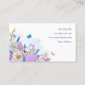 Die lila Blütenblüte im Sommer Visitenkarte (Rückseite)