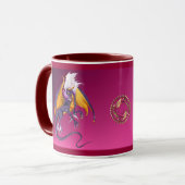 Die lila Drache-Tasse Tasse (Vorderseite Links)