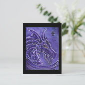 Die Lila Drachenfantasiekunst von Renee Lavoie Postkarte (Stehend Vorderseite)