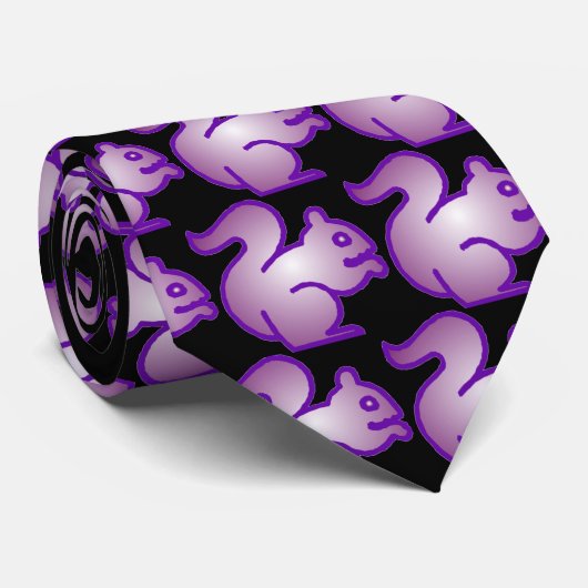 Die lila Eichhörnchen-Krawatte Krawatte (Gerollt)