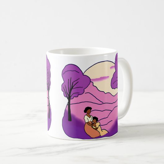 Die Lila Farbe Kaffeetasse (VorderseiteRechts)