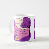 Die Lila Farbe Kaffeetasse (Vorderseite Links)
