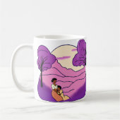 Die Lila Farbe Kaffeetasse (Links)