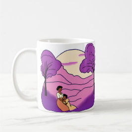 Die Lila Farbe Kaffeetasse