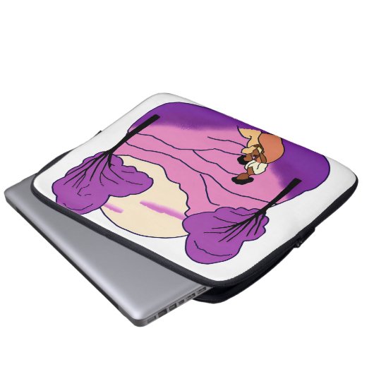 Die Lila Farbe Laptopschutzhülle (Vorne Knopf)