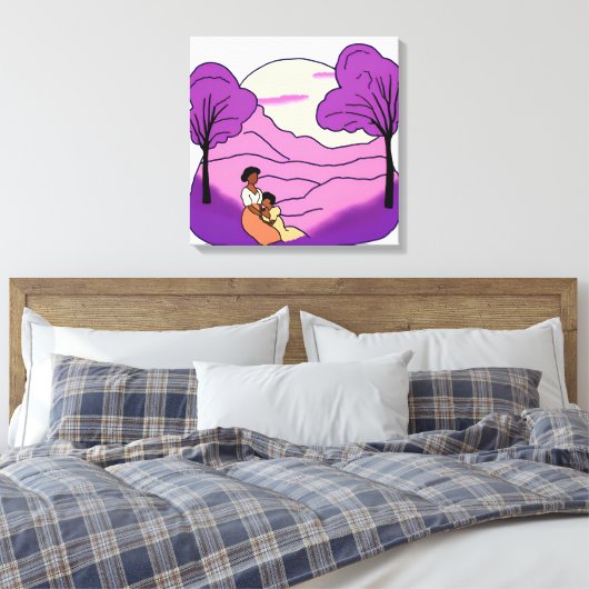 Die Lila Farbe Leinwanddruck (Insitu (Schlafzimmer))