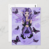 "Die Lila Fee"-Postkarte Postkarte (Vorne/Hinten)